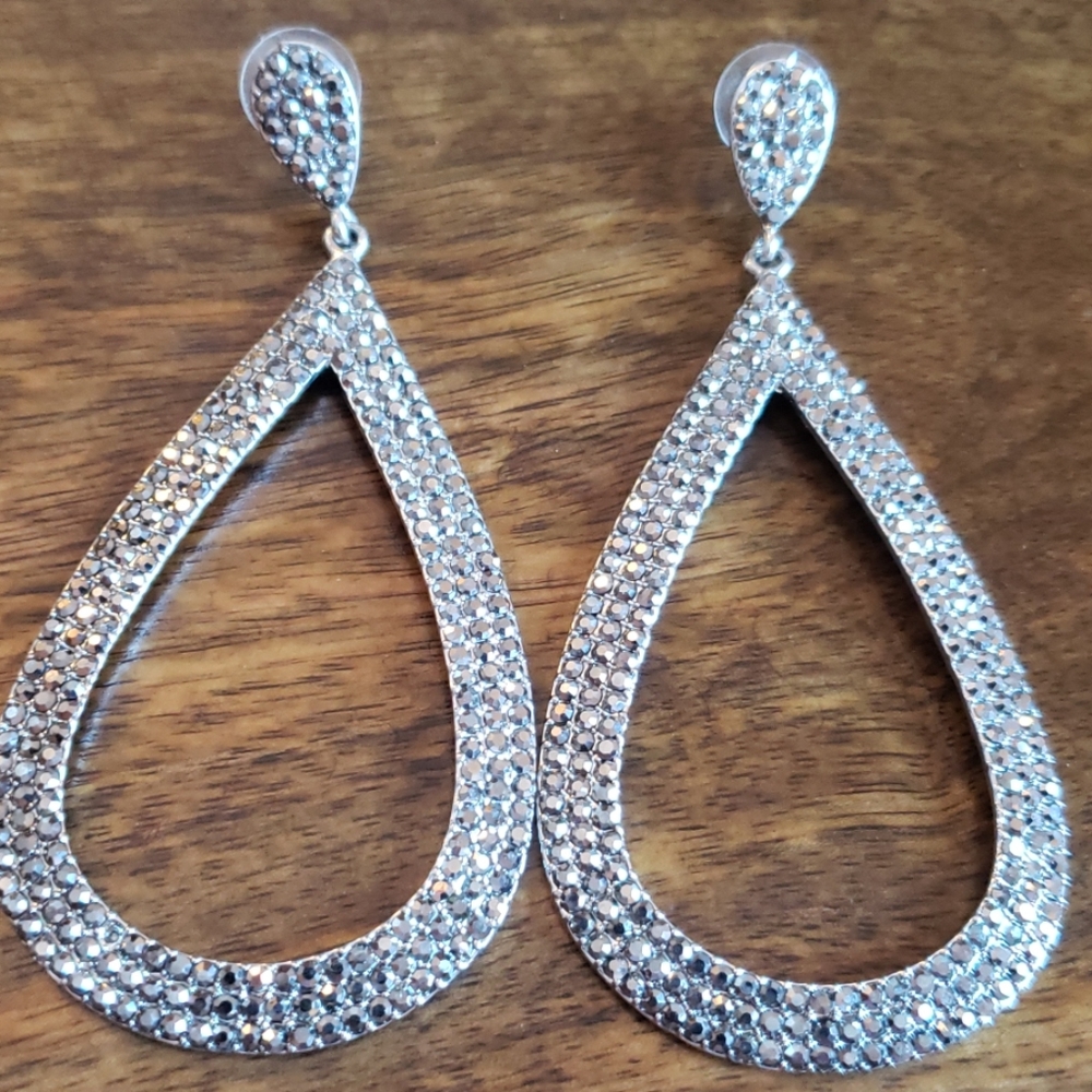 Gray Stone Earrings